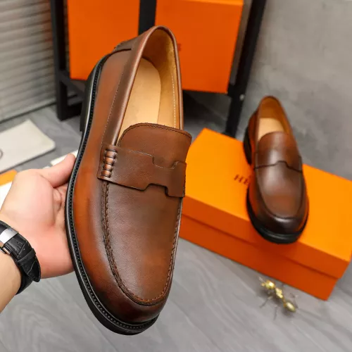 Replica Hermes Leather Shoes For Men #1380636 $85.00 USD for Wholesale