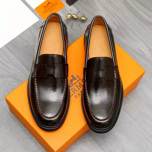 Replica Hermes Leather Shoes For Men #1380637 $85.00 USD for Wholesale