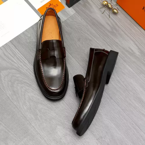 Replica Hermes Leather Shoes For Men #1380637 $85.00 USD for Wholesale