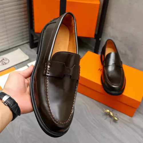 Replica Hermes Leather Shoes For Men #1380637 $85.00 USD for Wholesale