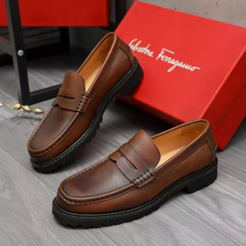 Wholesale Salvatore Ferragamo Leather Shoes For Men #1380640 $85.00 USD, Wholesale Quality Replica Salvatore Ferragamo Leather Shoes
