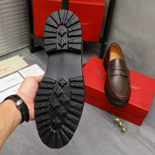 Replica Salvatore Ferragamo Leather Shoes For Men #1380641 $85.00 USD for Wholesale