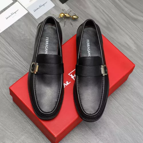 Replica Salvatore Ferragamo Leather Shoes For Men #1380661 $85.00 USD for Wholesale