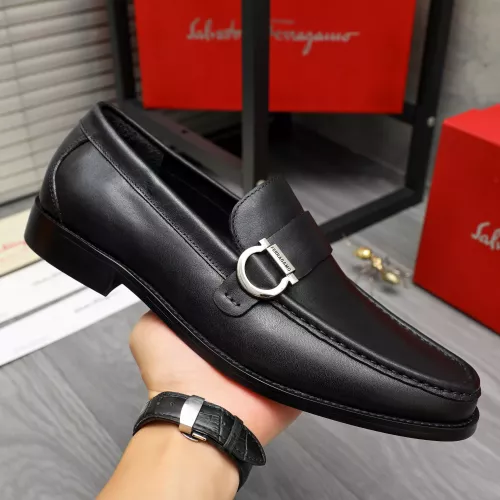 Replica Salvatore Ferragamo Leather Shoes For Men #1380661 $85.00 USD for Wholesale
