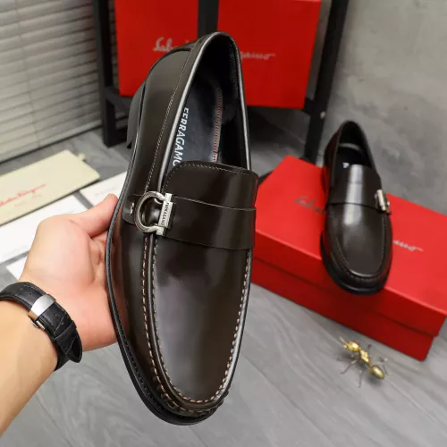 Replica Salvatore Ferragamo Leather Shoes For Men #1380662 $85.00 USD for Wholesale