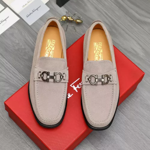 Replica Salvatore Ferragamo Leather Shoes For Men #1380669 $82.00 USD for Wholesale