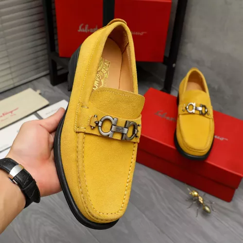 Replica Salvatore Ferragamo Leather Shoes For Men #1380670 $82.00 USD for Wholesale