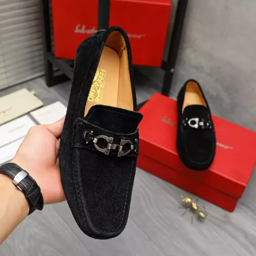 Replica Salvatore Ferragamo Leather Shoes For Men #1380676 $82.00 USD for Wholesale