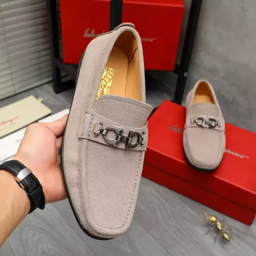 Replica Salvatore Ferragamo Leather Shoes For Men #1380677 $82.00 USD for Wholesale