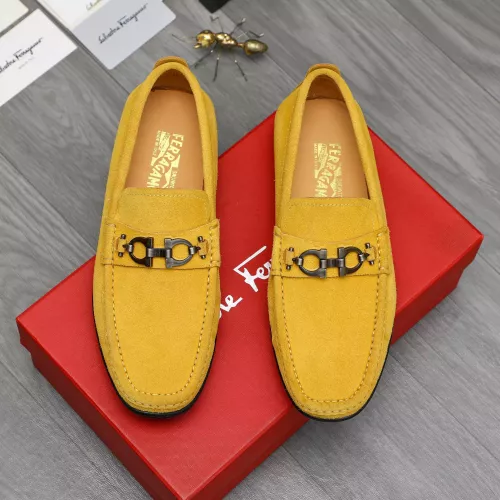 Replica Salvatore Ferragamo Leather Shoes For Men #1380678 $82.00 USD for Wholesale