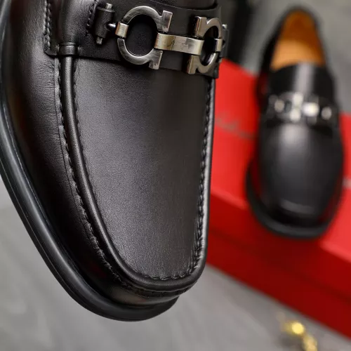 Replica Salvatore Ferragamo Leather Shoes For Men #1380683 $85.00 USD for Wholesale