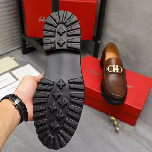 Replica Salvatore Ferragamo Leather Shoes For Men #1380701 $85.00 USD for Wholesale