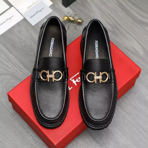 Replica Salvatore Ferragamo Leather Shoes For Men #1380711 $85.00 USD for Wholesale