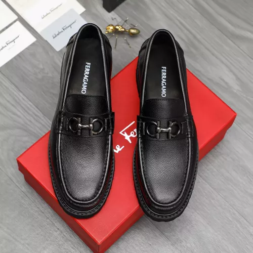 Replica Salvatore Ferragamo Leather Shoes For Men #1380724 $85.00 USD for Wholesale