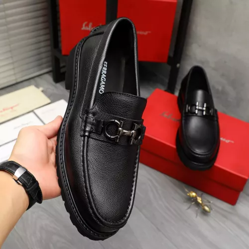 Replica Salvatore Ferragamo Leather Shoes For Men #1380724 $85.00 USD for Wholesale