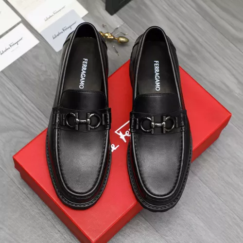 Replica Salvatore Ferragamo Leather Shoes For Men #1380725 $85.00 USD for Wholesale