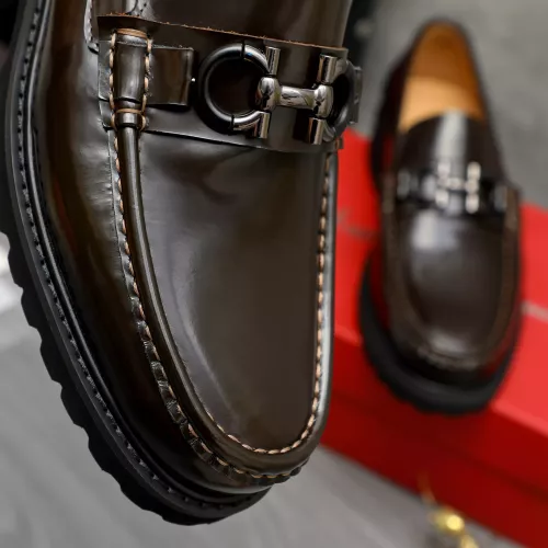 Replica Salvatore Ferragamo Leather Shoes For Men #1380726 $85.00 USD for Wholesale
