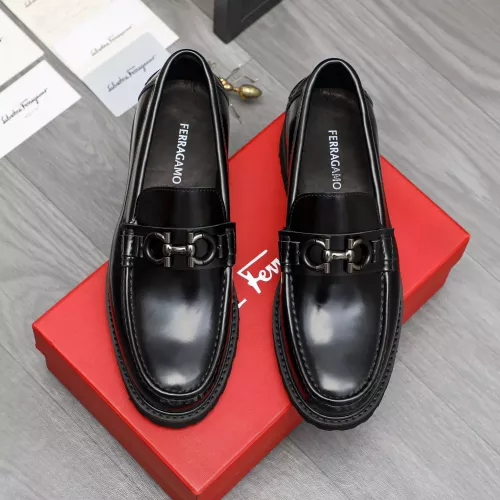 Replica Salvatore Ferragamo Leather Shoes For Men #1380727 $85.00 USD for Wholesale
