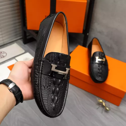 Replica Hermes Leather Shoes For Men #1380728 $76.00 USD for Wholesale