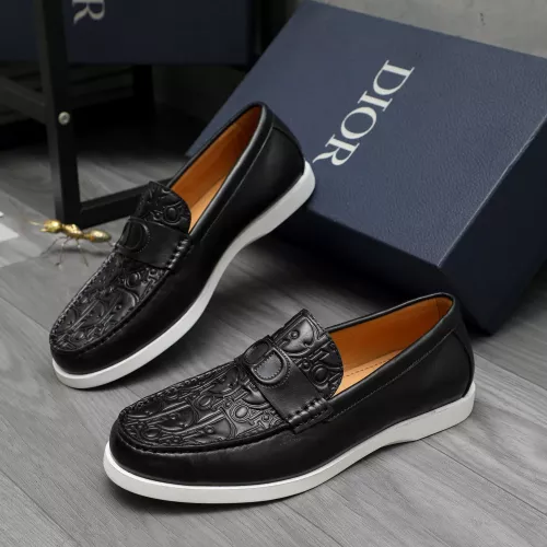 Wholesale Christian Dior Leather Shoes For Men #1380731 $88.00 USD, Wholesale Quality Replica Christian Dior Leather Shoes