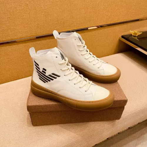 Wholesale Armani High Tops Shoes For Men #1380893 $82.00 USD, Wholesale Quality Replica Armani High Tops Shoes