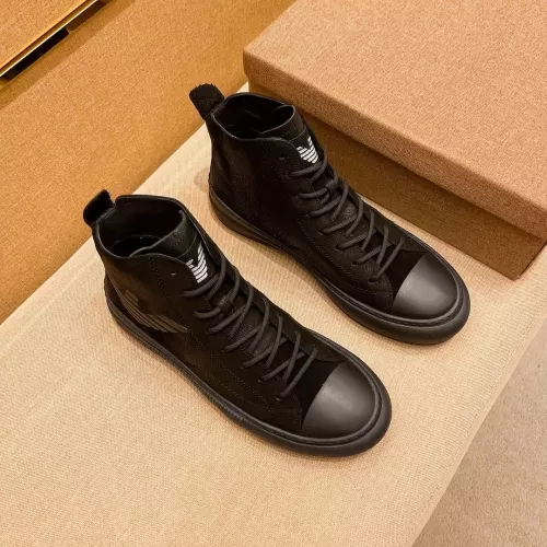 Replica Armani High Tops Shoes For Men #1380894 $82.00 USD for Wholesale