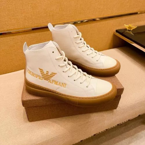 Wholesale Armani High Tops Shoes For Men #1380895 $85.00 USD, Wholesale Quality Replica Armani High Tops Shoes