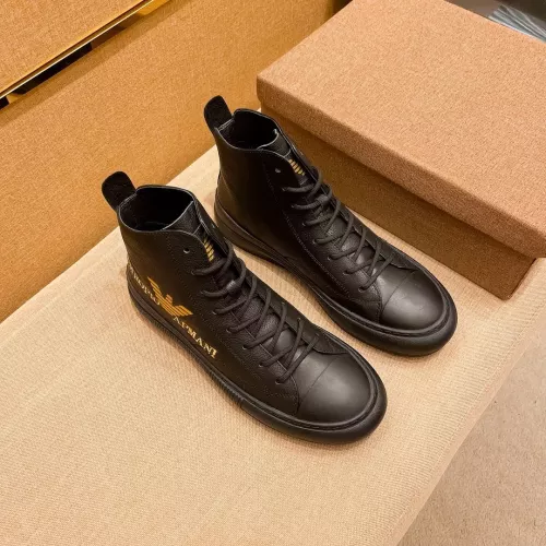 Replica Armani High Tops Shoes For Men #1380896 $85.00 USD for Wholesale