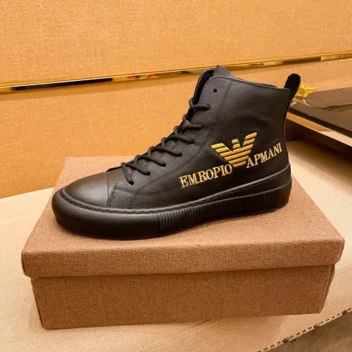 Replica Armani High Tops Shoes For Men #1380896 $85.00 USD for Wholesale