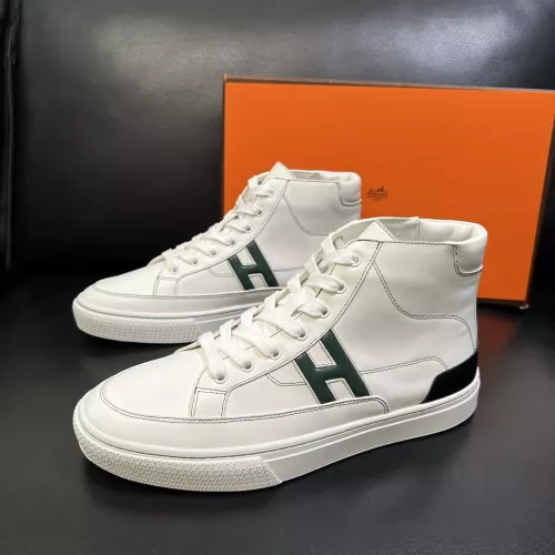 Replica Hermes High Tops Shoes For Men #1380917 $132.00 USD for Wholesale