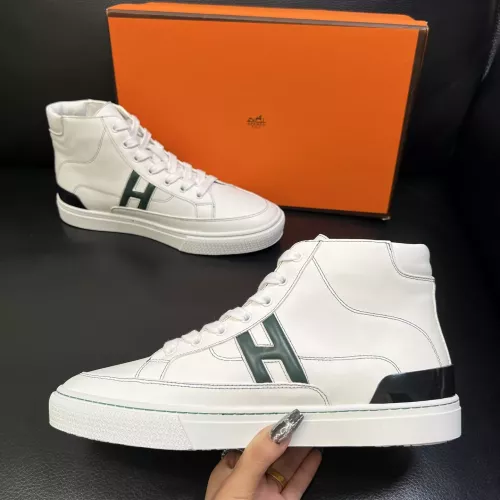 Replica Hermes High Tops Shoes For Men #1380917 $132.00 USD for Wholesale