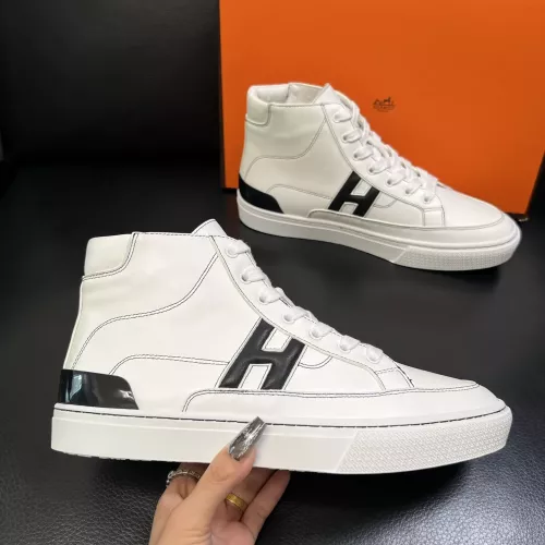 Wholesale Hermes High Tops Shoes For Men #1380918 $132.00 USD, Wholesale Quality Replica Hermes High Tops Shoes