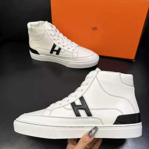 Replica Hermes High Tops Shoes For Men #1380918 $132.00 USD for Wholesale