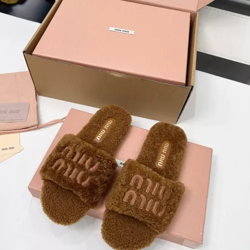 Wholesale MIU MIU Slippers For Women #1381061 $88.00 USD, Wholesale Quality Replica MIU MIU Slippers