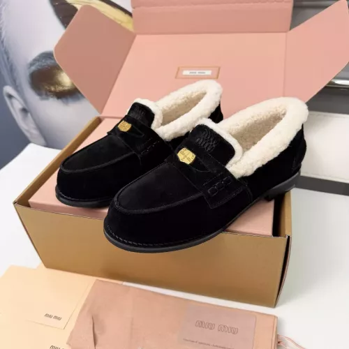Wholesale MIU MIU Leather Shoes For Women #1381074 $105.00 USD, Wholesale Quality Replica MIU MIU Leather Shoes