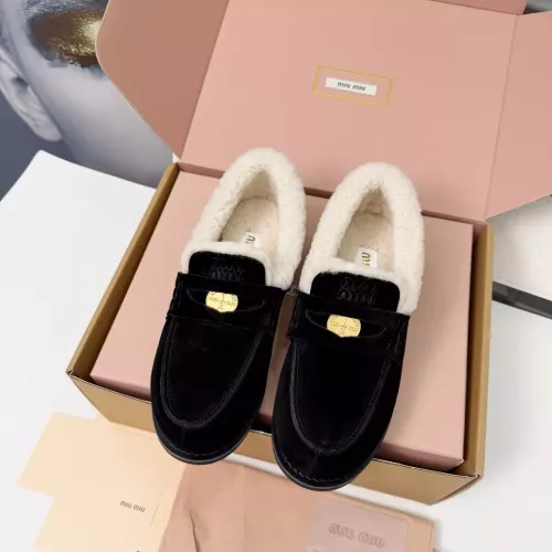 Replica MIU MIU Leather Shoes For Women #1381074 $105.00 USD for Wholesale