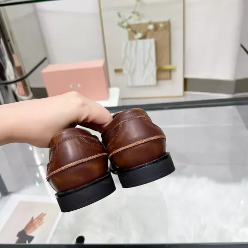 Replica MIU MIU Leather Shoes For Women #1381081 $102.00 USD for Wholesale