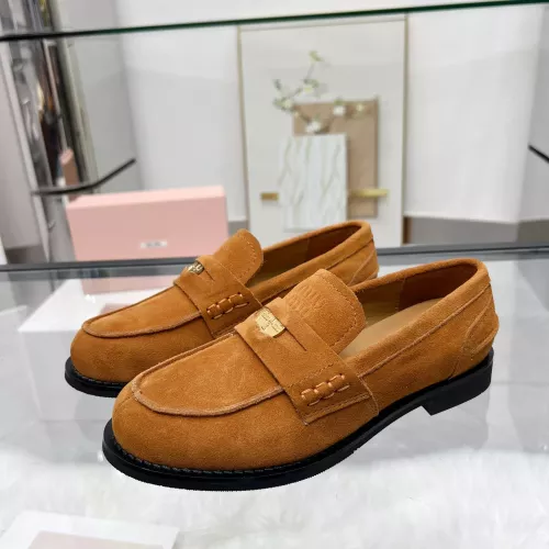 Wholesale MIU MIU Leather Shoes For Women #1381082 $102.00 USD, Wholesale Quality Replica MIU MIU Leather Shoes