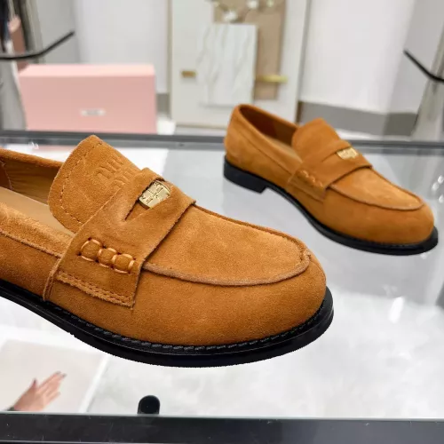 Replica MIU MIU Leather Shoes For Women #1381082 $102.00 USD for Wholesale