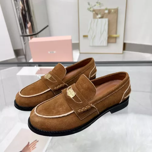 Wholesale MIU MIU Leather Shoes For Women #1381083 $102.00 USD, Wholesale Quality Replica MIU MIU Leather Shoes