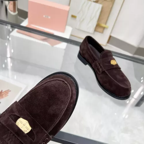 Replica MIU MIU Leather Shoes For Women #1381084 $102.00 USD for Wholesale