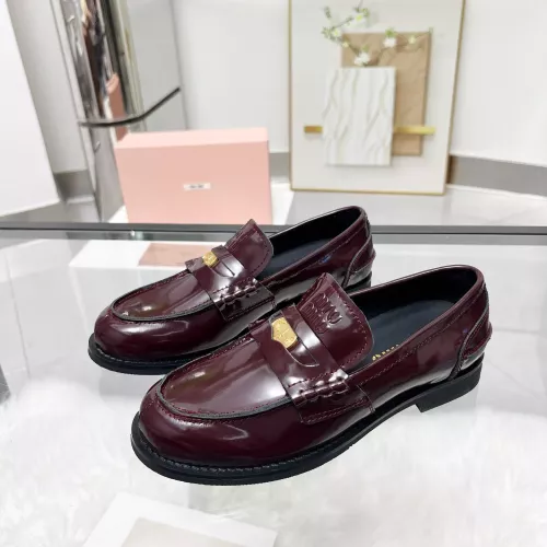 Wholesale MIU MIU Leather Shoes For Women #1381085 $102.00 USD, Wholesale Quality Replica MIU MIU Leather Shoes