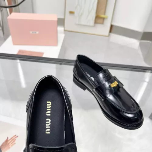 Replica MIU MIU Leather Shoes For Women #1381086 $102.00 USD for Wholesale