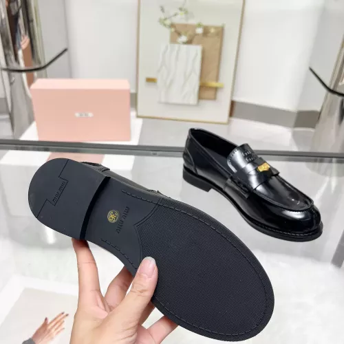 Replica MIU MIU Leather Shoes For Women #1381086 $102.00 USD for Wholesale