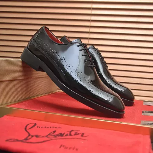 Replica Christian Louboutin Leather Shoes For Men #1381108 $112.00 USD for Wholesale