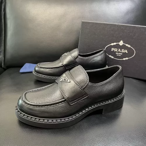 Wholesale Prada Leather Shoes For Men #1381117 $135.00 USD, Wholesale Quality Replica Prada Leather Shoes