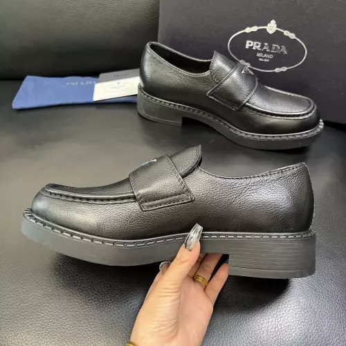 Replica Prada Leather Shoes For Men #1381117 $135.00 USD for Wholesale