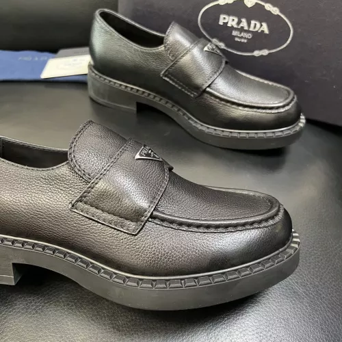 Replica Prada Leather Shoes For Men #1381117 $135.00 USD for Wholesale