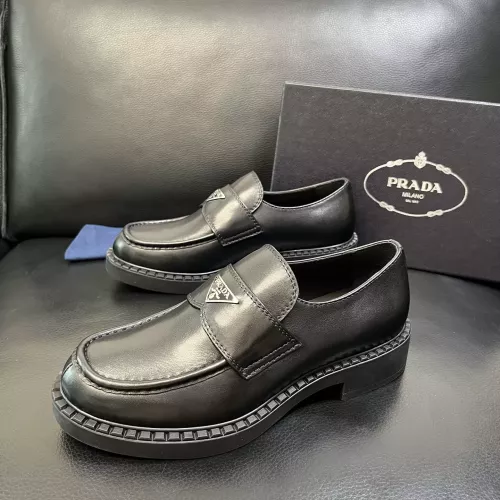 Wholesale Prada Leather Shoes For Men #1381119 $135.00 USD, Wholesale Quality Replica Prada Leather Shoes
