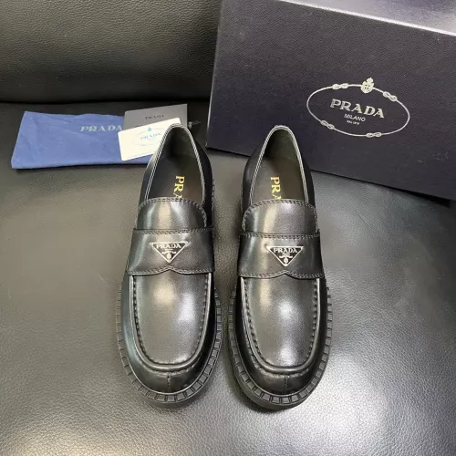 Replica Prada Leather Shoes For Men #1381119 $135.00 USD for Wholesale